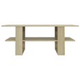 thumbnail image 2 of vidaXL Coffee Table Sonoma Oak 110x55x42 cm Engineered Wood, 2 of 4