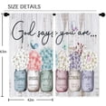 thumbnail image 2 of Farmhouse Floral Inspirational Bible Curtains, Flower Window Curtains 42x63 Inch for Bedroom Living Room Decor, Mason Jar Christian Drapes Treatment Draperies Fabric Rod Pocket (2 Panels, 2 of 6