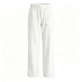 thumbnail image 5 of BUIGTTKLOP Corduroy Pants for Women High Waisted Lounge Pants Wide Leg Loose Fit Trousers with Pockets, 5 of 5