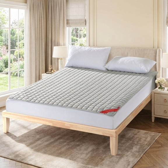 Furnibear King Size Bed Frame 14 Inch Wood Platform Bed Frame with Slat Support for Master Bedroom and Guest Suites, Natural
