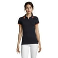 thumbnail image 2 of SOLS Womens Pasadena Tipped Short Sleeve Pique Polo Shirt, 2 of 5