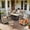 Dark Gray, variant on XIZZI 8 Pieces Wicker Patio Furniture with Swivel Rocking Chair Rattan Outdoor Conversation Set Patio Sectionals Set with Glowing Coffee Table for Porch, Navy Blue