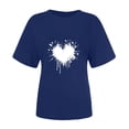 thumbnail image 4 of Meichang T-Shirt de la Saint-Valentin pour Femmes, Tee-Shirt Graphique Cœur d'Amour, Manches Courtes, Col Rond, Coupe Ample, Cadeaux de la Saint-Valentin, 4 of 6