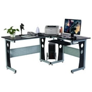 costway wood l shape corner computer desk pc table workstation home office black - Home Office Corner Desk costway wood l shape corner computer desk pc table workstation home office black - Home Office Corner Desk