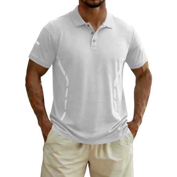 Golf Shirts for Men Big & Tall M-5X Plus Size Short Sleeve T-Shirts Mens Pullover Button Collared Stretchy Breathable Athletic Workout Tees Tops