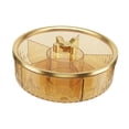 thumbnail image 2 of Nishiyuenyi Divided Serving Tray 360 degree Rotatable Appetizer Platter for Nuts Cookies Snack Gold, 2 of 9