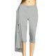 thumbnail image 4 of Pantalones Largos de Pierna Ancha para las Mujeres Pantalones Casuales de Cintura Elástica Alta, Pantalones de Mezcla de Poliéster de Ajuste Suelto Recto, 4 of 4