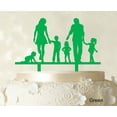 thumbnail image 1 of "Personalized Family Cake Topper Custom Silhouette Wedding Cake Topper Cake Decorations Option Available 6""-7"" Inches Wide", 1 of 1