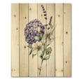 thumbnail image 3 of Designart 'Bouquet Of Lavender Anemone Artichoke & Hydrangea ' Traditional Print on Natural Pine Wood, 3 of 5