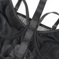 thumbnail image 4 of Women's One Piece Teddy Lingerie Bodysuit Mesh Patchwork Halter Neck Leotard Bodysuit, 4 of 5
