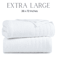 thumbnail image 2 of Casa Platino Paquete de 2 Toallas de Baño - Toallas de Baño de Algodón Suave, de Secado Rápido y de Gran Tamaño, Perfectas para Comodidad Tipo Spa - Blanco, 2 of 7