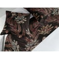 thumbnail image 2 of Jungle Bed Runner Set, Botanical Inspired Forest Motif of Fern Leaves and Succulents Pattern, Decorative Bedding Scarf & 2 Pillow Shams for Hotels Homes, King, Dark Maroon and Eggshell, by Ambesonne, 2 of 3