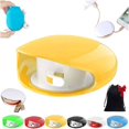 thumbnail image 1 of Aboutabsent Automatic Cord Reel, Horizontaln Automatic Cable Organizer, A Simple Pull Then Will Withdraw, Retractable Cord Organizer, for USB, Headphone, Data Cables (Yellow-1pcs), 1 of 8
