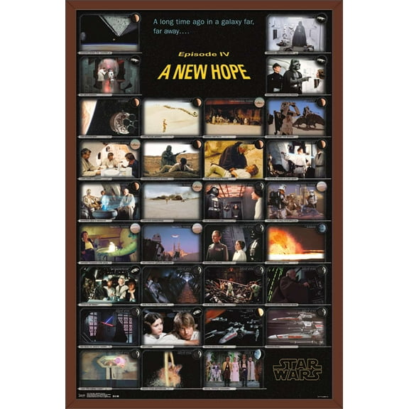 Star Wars: A New Hope - Frames Wall Poster, 22.375" x 34", Framed