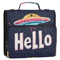 thumbnail image 5 of FORMRS Zipper Binder with Shoulder Strap 2-inch Ring 500 Sheet Capacity File Bag, Colorful UFO, 5 of 5