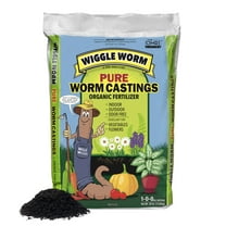 Wiggle Worm 100% Pure Organic Mineral-Dense Worm Castings Fertilizer, 30lbs - Improves Soil Fertility and Aeration for Growing Better Houseplants, Vegetables, and More