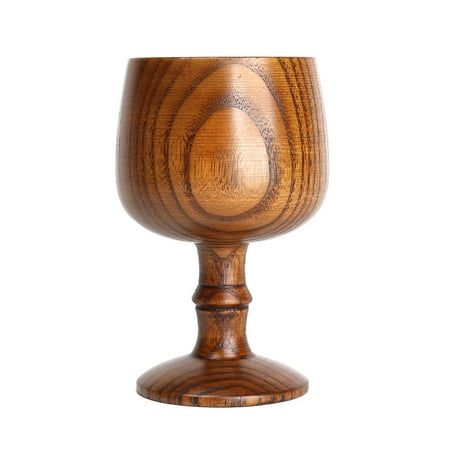 

NUOLUX Solid Wood Wine Goblet European Style Red Wine Glass Stem-cup Stemware for Home Bar Party