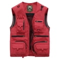 thumbnail image 3 of ZHaobin Men's Summer Outdoor Tooling Vest Multi-pocket Waistcoat Casual Solid Color Thin Fishing Photography Vest Vest Jacket (Gray,XXL), 3 of 6