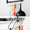 thumbnail image 3 of Juego de 10 ganchos en S de acero inoxidable ganchos de metal en forma de S para cocina, baño, dormitorio, (negro) JAMW Sencillez, 3 of 5