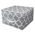 thumbnail image 1 of Home Basics Boîte de Rangement Arabesque, Blanc, Jumbo, 16x16x10 Pouces, 1 of 1