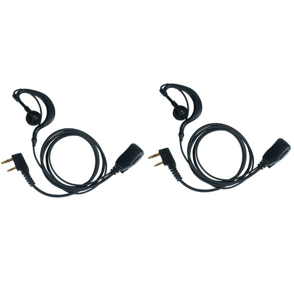 TDYUSG Walkie Talkie Headset Earpiece With Mic Ptt for Baofeng UV-5R BF-888S BF-F8HP Kenwood TK-3107 TK-2107 Two Way Radio 2Pack
