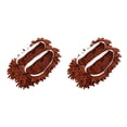 thumbnail image 1 of Billuyoard 1 par de zapatos de limpieza de polvo de suelo, zapatillas absorbentes de agua para el hogar, barrido, fregona perezosa, accesorio de Café borde blanco 2Conjunto, 1 of 1