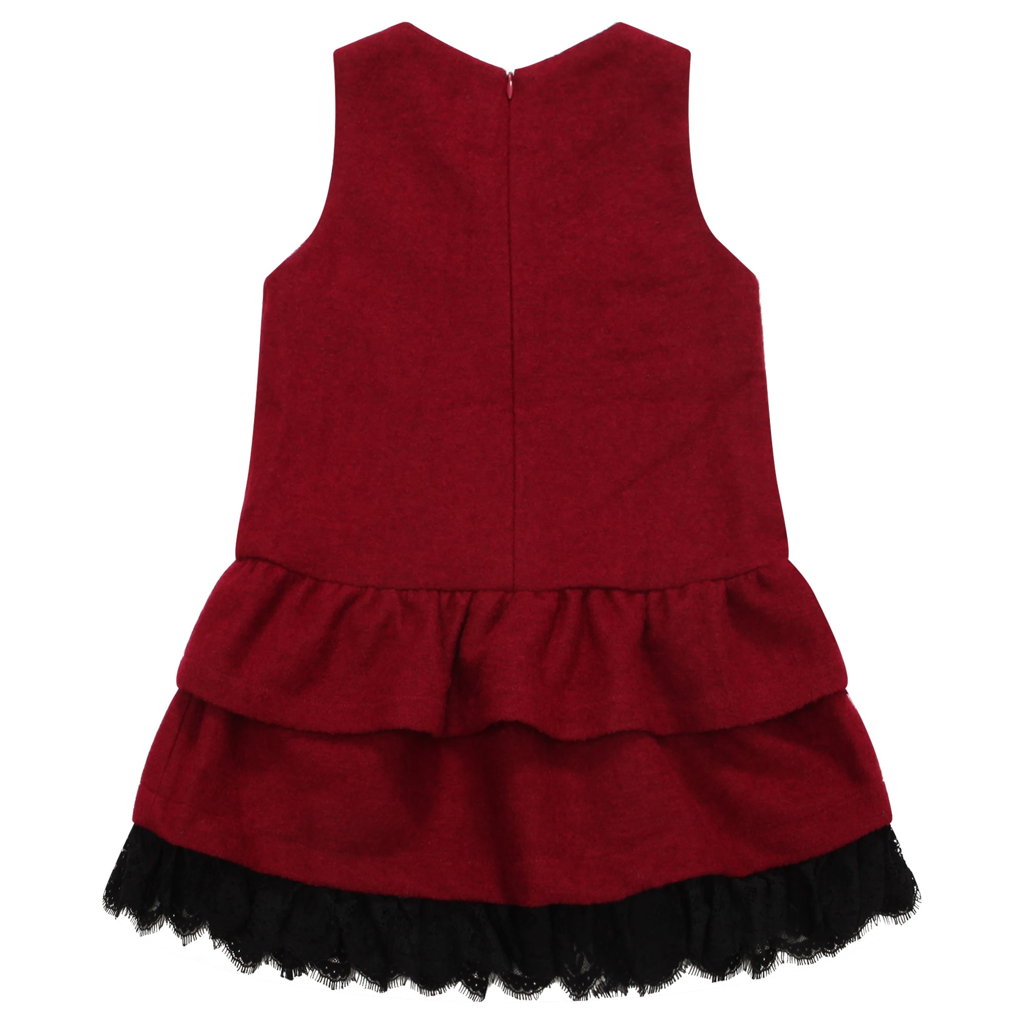 Richie House Girls' Sweet Dress with Lace at Bottom RH1394