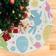 thumbnail image 5 of Coolnut Easter Tree Skirt Home Decoration Large Round Bunny Eggs Christmas Tree Skirt for Holiday Party Home Christmas Day Ornaments,47.2", 5 of 6