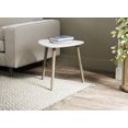 thumbnail image 1 of Side Table. End Table Living Room. Bedside Table or Night Stand. Small Entry Table. Easy To Assemble. White Top, Natural Wood Base, 1 of 4