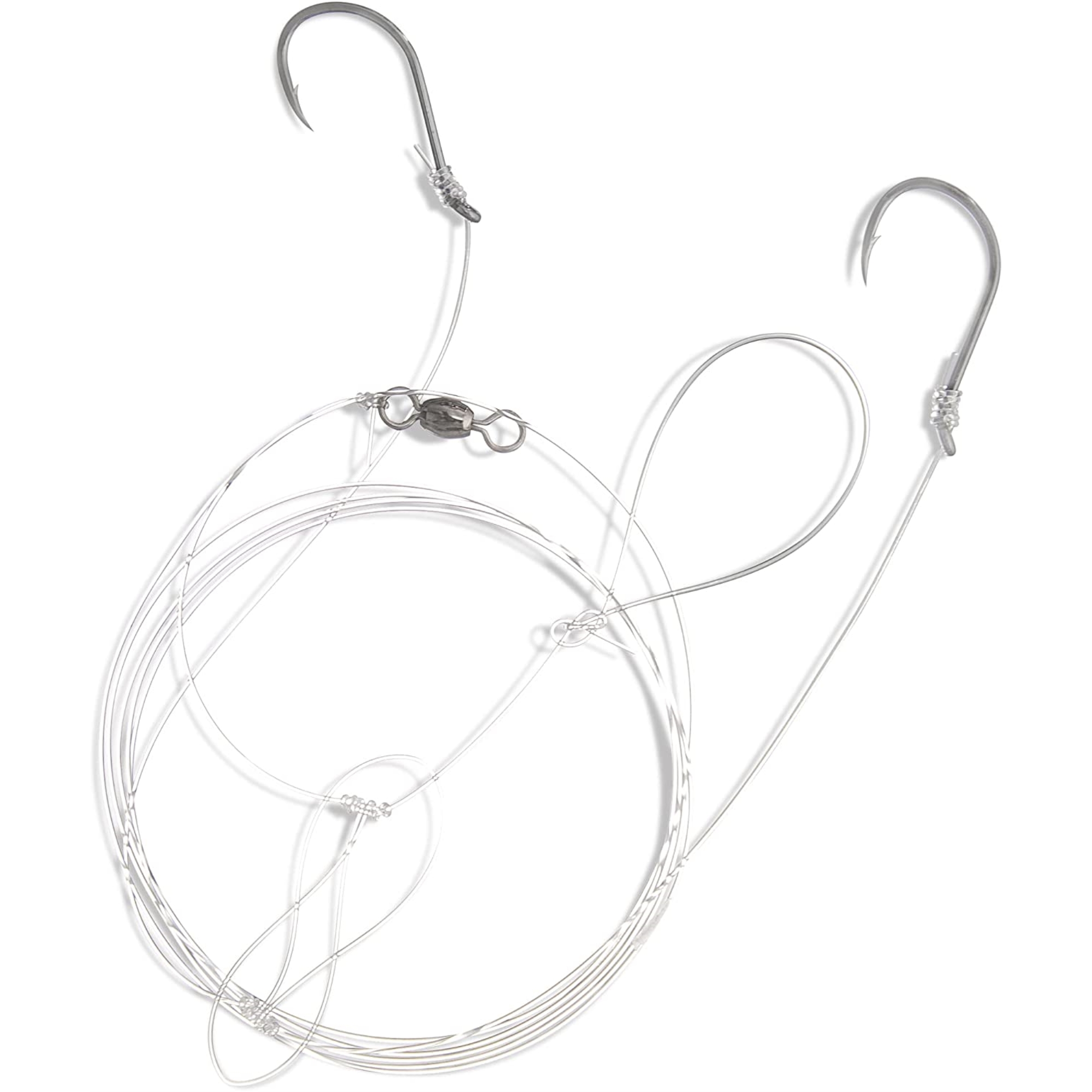 Terminali Per Pesca In Acqua Salata Uncle Mo – Hi/Lo Per Spigola – Mustad 3/0 – Lenza 27 Kg – Confezione Da 1