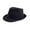 Black, variant on Miqool Unisex 1920s Pinstripe Classic Structured Gangster Fedora Hat Short Brim Summer Beach Sun Hats Party Costume Panama Cap for Men Women