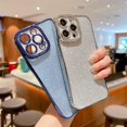thumbnail image 4 of Compatible with iPhone 14 Pro Max Case Glitter Sparkly Luxury Plating Bumper Transparent Cover Camera Lens Protection Shockproof Protective Case for iPhone 14 Pro Max 5G (6.7 inch) (Blue), 4 of 12