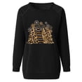 thumbnail image 4 of Jsaierl Sweat-Shirt de Noël pour Femmes Léopard Arbre de Noël Manches Raglan Col Rond Vintage Pull Décontracté Vacances 2024, 4 of 5