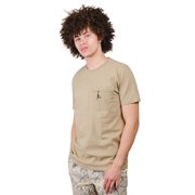 Brooklyn Cloth Premium Heavy Weight Nylon Zip Tee, Short Sleeve Shirt, Olive, Medium