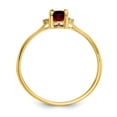 thumbnail image 4 of 14k Diamond & Garnet Birthstone Ring, 4 of 7