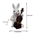 thumbnail image 2 of SIfdSeng My Items Little Rabbit Playing the Violin Interior Space Resin A Start To Conversations and A Delightful Addition To Any Home Or ., 2 of 6