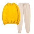 thumbnail image 1 of Aqestyerly Ensemble de Pantalon de Sport Décontracté pour Femme à Col Rond Uni, Couleur Unie, Taille TTTG, 1 of 5