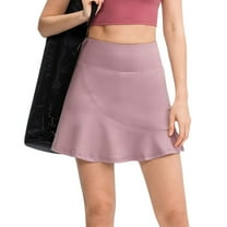 SWSMCLT Women's Mini Scooter Athletic Skort High Waisted Scooter Skirt Cute Yoga Fitted Aline Summer Dance Casual Dark Pink Small