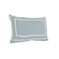 thumbnail image 6 of LR Home Ox Bay Blue/White Bordered All-Natural Cotton Pillow Cover, 6 of 8