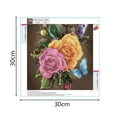 thumbnail image 4 of Yuarrent Pintura de diamante DIY 5D, flor de peonía, mariposa, punto de cristal, bordado, cuadro de pintura de diamantes de imitación para Artesanía, 4 of 6