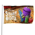 thumbnail image 1 of Pregunta a los StoryBots Bandera impresa con temática, regalo perfecto para fanáticos, amigos y familiares, y adecuada para actividades al aire libre e interiores, decoraciones de fiesta. 120*180CM, 1 of 6