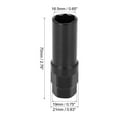 thumbnail image 2 of Unique Bargains 2 Pcs Chrome 7 Spline Black Wheel Lug Nut Drive Tuner Key Tool Lock 16.5mm, 2 of 6