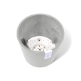 thumbnail image 2 of Ecopots Amsterdam Durable Modern Round Indoor/Outdoor Recycled Based Composite Flower Pot Planter w/ Water Reservoir, White Grey, 12", 2 of 4