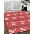 thumbnail image 3 of Ahgly Company Machine Washable Indoor Round Transitional Red Area Rugs, 8' Round, 3 of 7