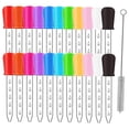 thumbnail image 1 of Paquete de 22 goteros líquidos, gotero de medicina de silicona y plástico de 5 ml con punta de bombilla y cepillo limpio, 1 of 5