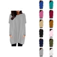 thumbnail image 1 of Robe T-Shirt à Manches Longues pour Femmes 2026, Col Rond Décontracté, avec Poches, Mini Robes, 1 of 4
