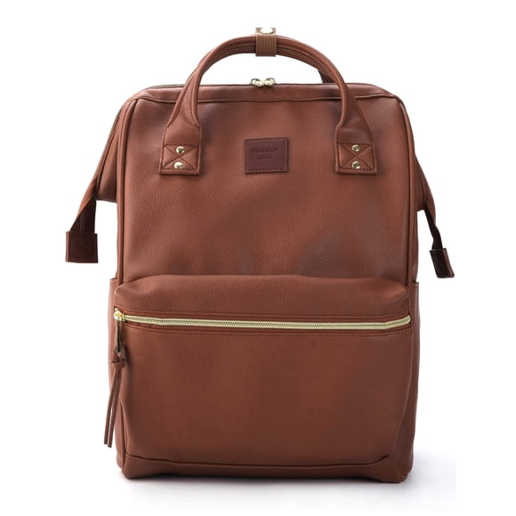 Mochila de piel Kah&Kee para portátil de 15 pulgadas para mujeres y hombres