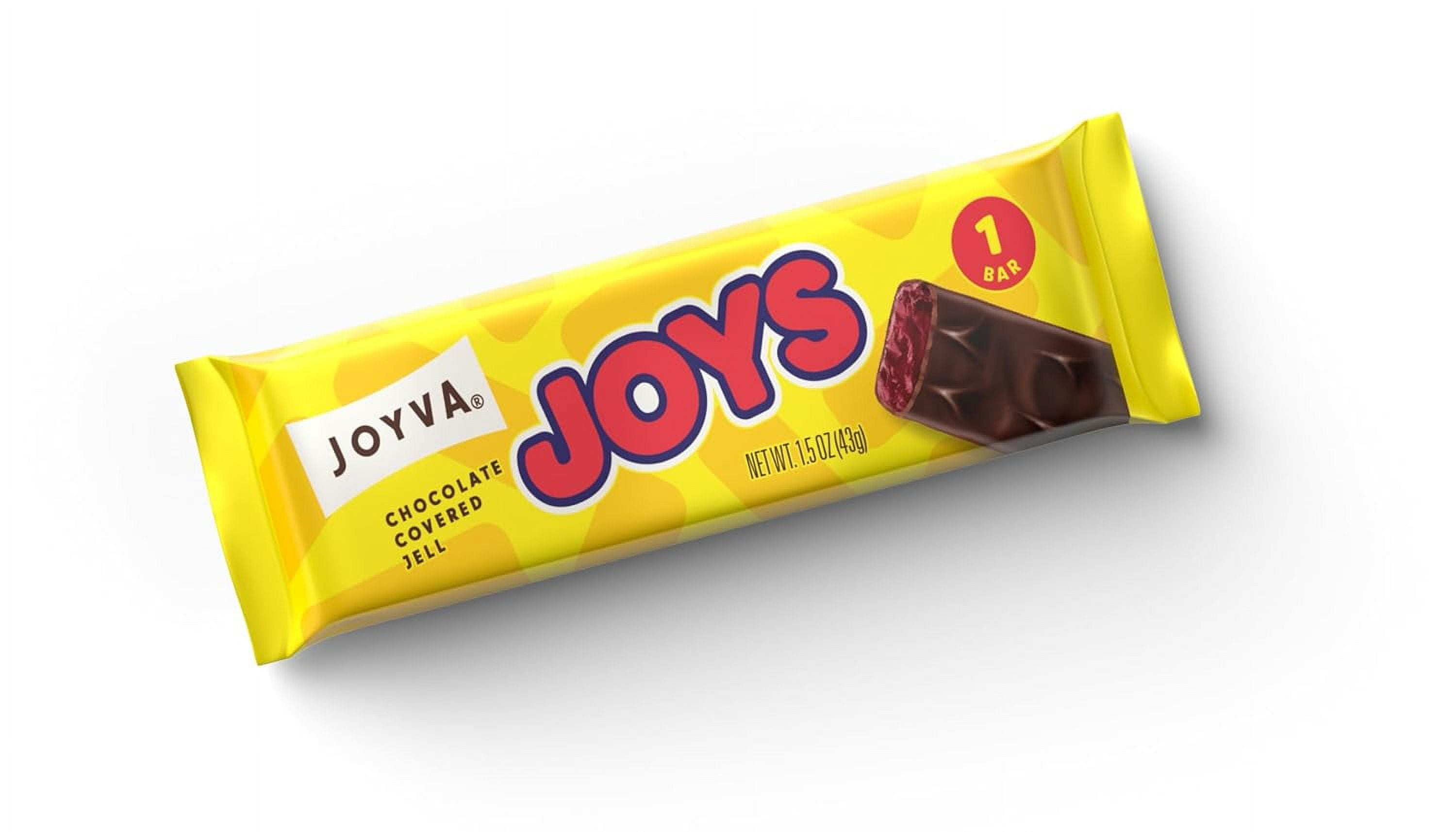 Joyva Jelle Joys - Sweet Jelly Center Covered with a Smooth Dark Chocolate Shell - 36 Individually Wrapped Gourmet Artisanal Candy Bars - Kosher, No Dairy or Gluten, Vegan, Parve - Made in Brooklyn