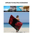 thumbnail image 5 of Red Rose Towel Set of 3, Soft Microfiber Bath Towels, Hand Towel, Washcloths, Vintage Abstract Garden Flower Floral Black Quick-Dry Absorbent Towels for Bathroom Kitchen Hotel Beach Gym Spa, 5 of 7