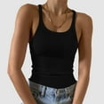 thumbnail image 2 of Essentials Womens Tank Tops Camisole Solid Ribbed Vest Spaghetti Strap Clothes Outfits 2025, 2 of 4